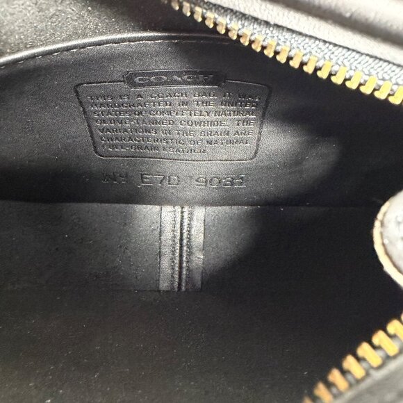Vintage COACH Black Leather Wendie Swinger Crossbody Purse Bag 9031 + Hang Tag - Picture 8 of 14